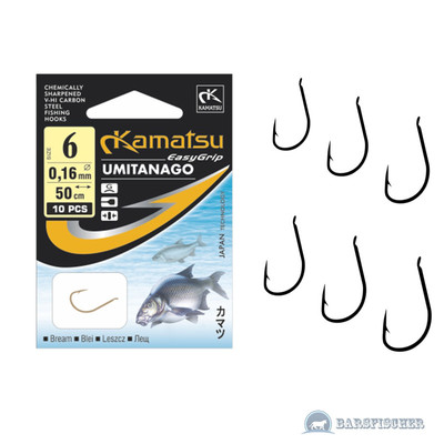 KAMATSU K-010G UMITANAGO / BRASSEN VORFACHHAKEN ANGELHAKEN GEBUNDEN, BREAM HOOKS