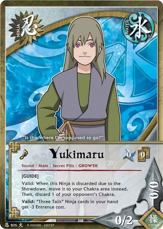 Yukimaru - N-805 - Common - 1st Edition - Foil Will of Fire Played - Naruto