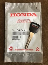 OEM Acura  90-99 Integra LS GS GSR, Vigor, TL Red Spare Uncut Ignition Key Blank