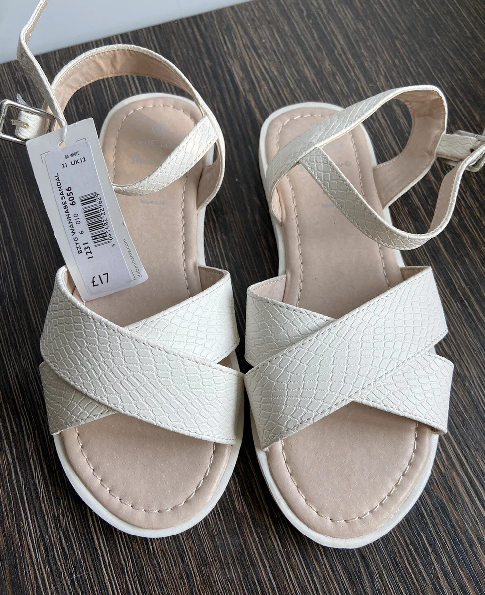 Girls White Sandals Size 12 New With Tags