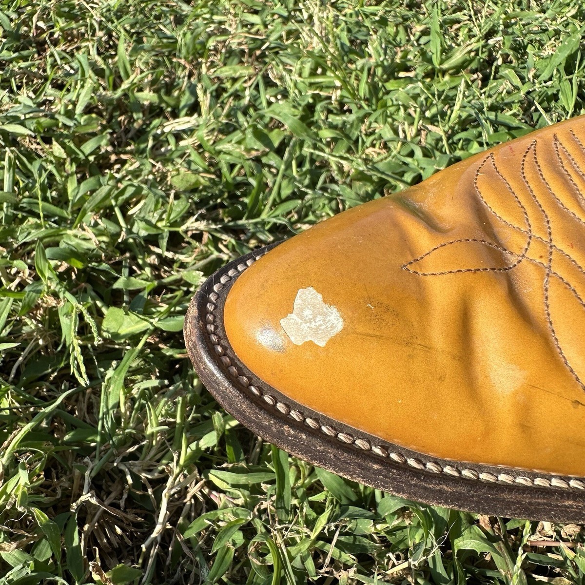 Rare Nocona‎ Justin Patent Leather Cowboy Boots Mens 9.5 D Glossy Brown Tan Nocona Brown Leather Cowboy Boots With Harness Men main image 4