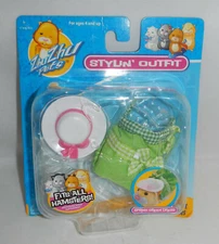 NIP Zhu Zhu Pets Hamster Stylin Outfit Spring Green Dress with Hat