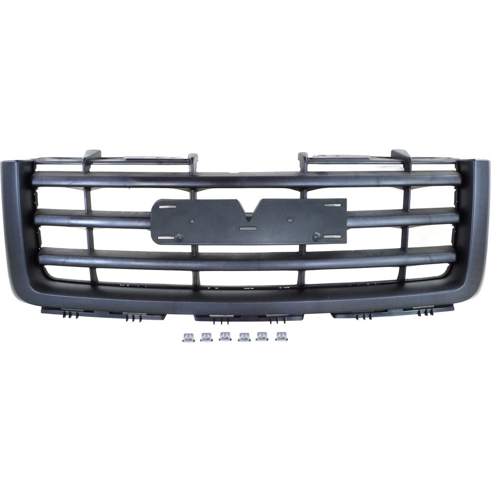 New Fits 2007-2013 GMC Sierra 1500 Pickup Front Grille Assembly Black GM1200583 - Imagem 2 de 4