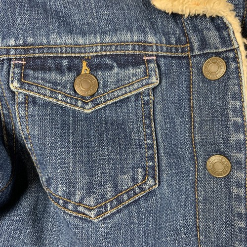 VTG Gap Kids XXL Sherpa Lined Denim Jacket Chore Barn Coat EUC - Picture 2 of 12