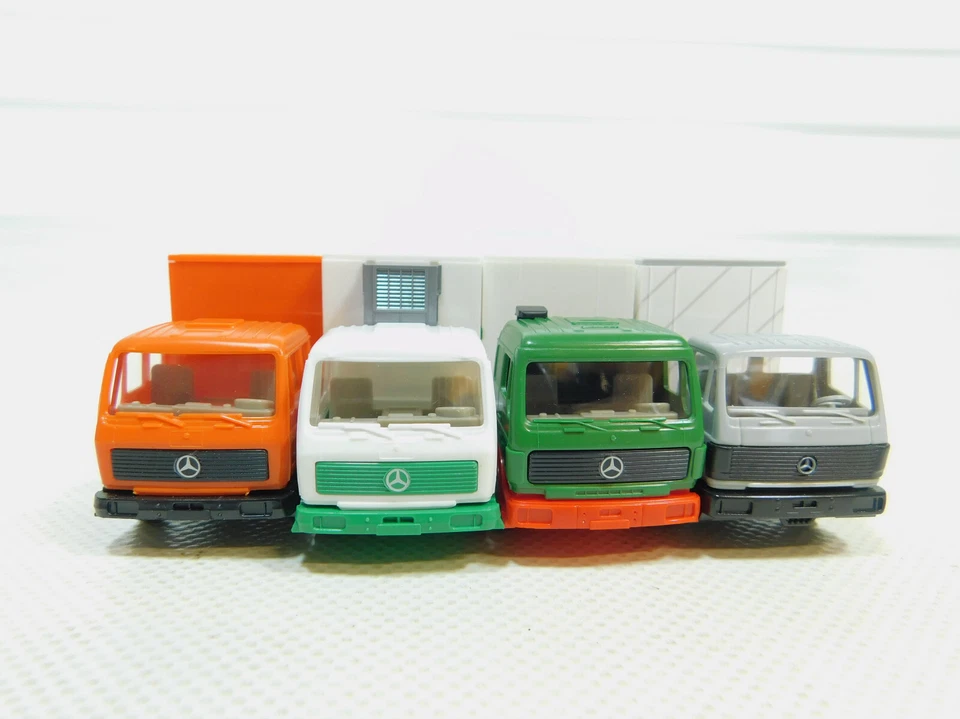 4x wiking H0 1:87 Autoarticolato MB: Latte Sud +Staff + Porta + Schwab, Mint # - Immagine 4 di 4