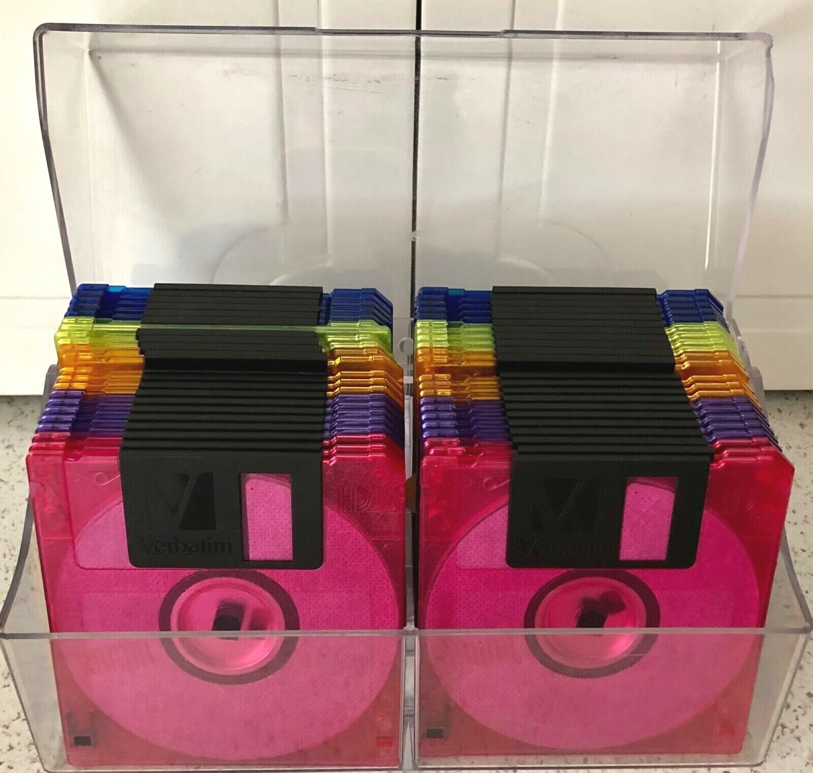 44 Verbatim HD Floppy ラッピング不可 Disc's 【代引可】 Case In