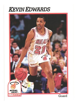 1991-92 NBA Hoops Basketball Miami Heat Kevin Edwards