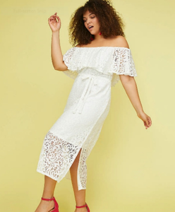 CLEARANCE NEW LANE BRYANT $90 WHITE LACE O/T/S FIT & FLARE DRESS PLUS 22/24 3X | eBay