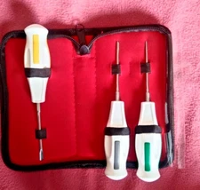 Set of 3 Striaght Luxating Elevators 2mm-3mm-4mm Teeth Lossening Oral Surgical