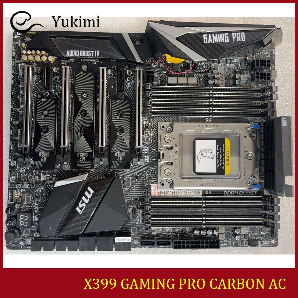 FOR MSI X399 GAMING PRO CARBON AC DDR4*8 AMD 128GB ATX Motherboard