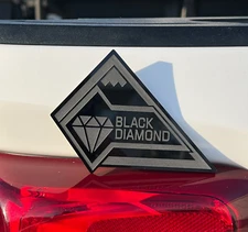 2x Black Diamond Engraved Acrylic Fender Car Emblem Badge Logo Ford Bronco Truck