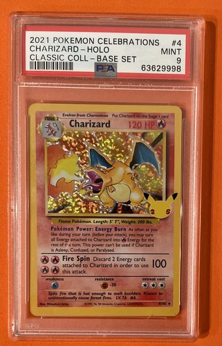 2021 Pokemon Celebrations Charizard Classic Collection Holo RARE 4/102 PSA 9