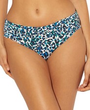$59 Bleu by Rod Beattie Sarong Hipster Bikini Bottoms Women's Swimsuit Navy 6
