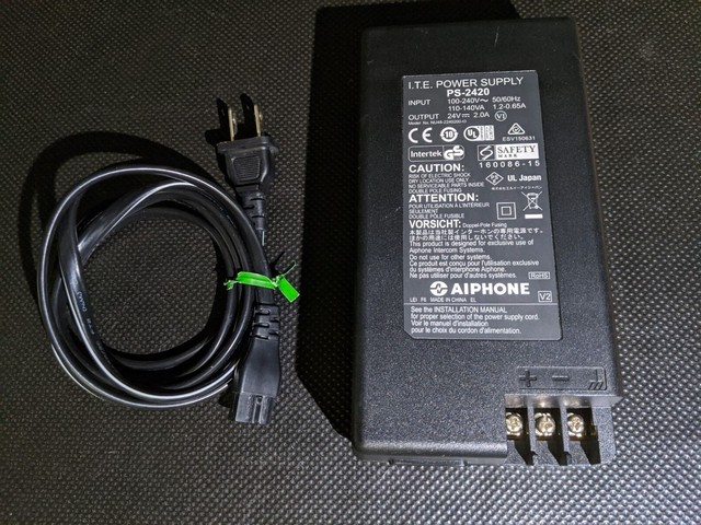 PS2420 24V DC 2 AMP POWER SUPPLY REGULATED AIPHONE AIPHONE PS-2420EDC main image 1