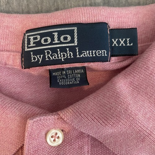 Ralph Lauren Polo Shirt Mens XXL 2XL Pink Preppy 100% Cotton - Picture 3 of 7