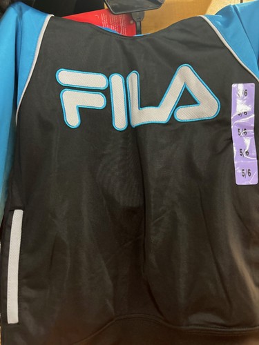 Fila Boys 3 Piece Athletic Set Hoodie, Tee & Jogger Pants (Blk/Blue, S 5/6) NWT - Picture 11 of 11