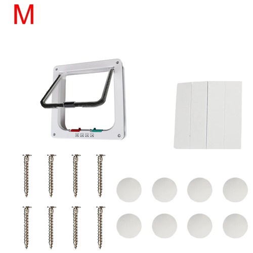 4 Way Lock Security Flap Door Small Pet Dog Supplies Cat Puppy Safety Gate New - Picture 8 of 23