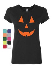 Jack O'Lantern Halloween Cotton T-Shirt Funny Spooky Pumpkin