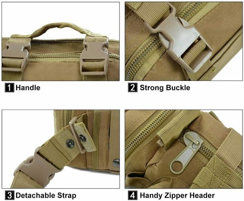 Taktische Hüfttasche Einsatztasche Militär Molle Wasserdicht Fahrrad Bauchtasche USA - Bild 8 von 20