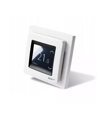 DEVI DEVIreg Touch reinweiß UP Uhren-Thermostat 16A, 230V mit Rahmen 140F1064 (5