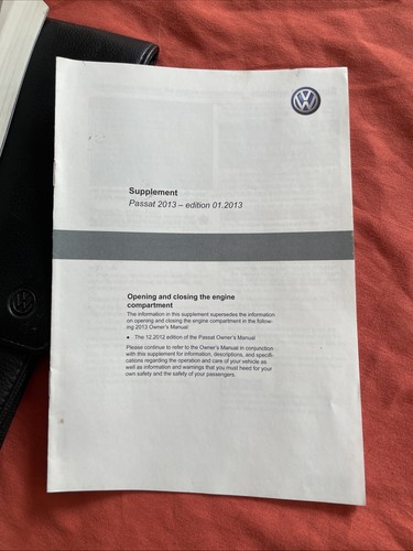 2013 Volkswagen Passat Owners Manual With Case OEM VW Supplemental US edition 13 - Picture 9 of 13