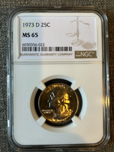6-Coin Set - Uncirc. 1973 D Mint Set (1C, 5C, 10C, 25C, 50C, $1) NGC MS Graded - Picture 4 of 7