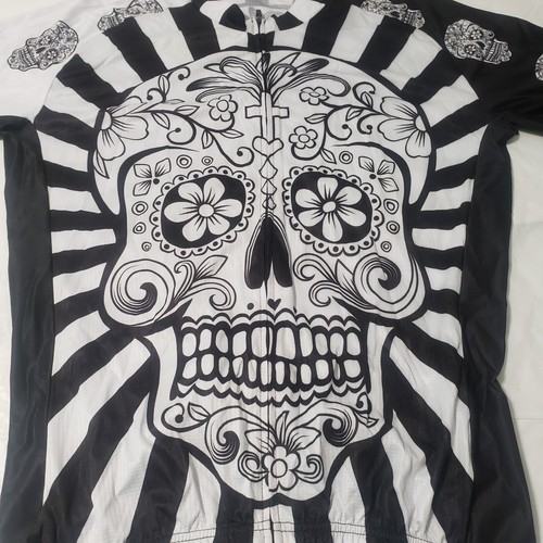 Camiseta deportiva de ciclismo Sugar Skull de Weimostar con cremallera completa talla XXXL manga corta - Imagen 3 de 23