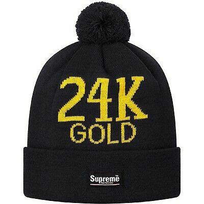 Supreme 24K Beanie Black O/S F/W 13