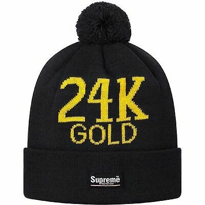 Supreme 24K Beanie Black O/S F/W 13