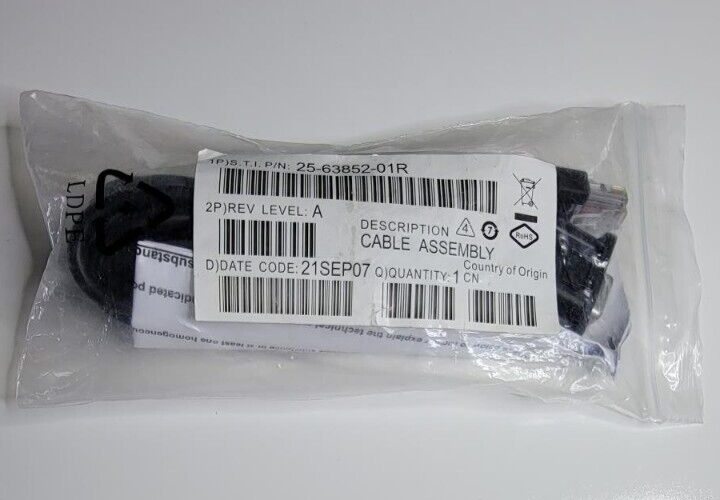 25-63852-01R Zebra EVM, RS232 Cable for Cradle to Host 25-63852-01R Zebra EVM, RS232 Cable for Cradle to Host
