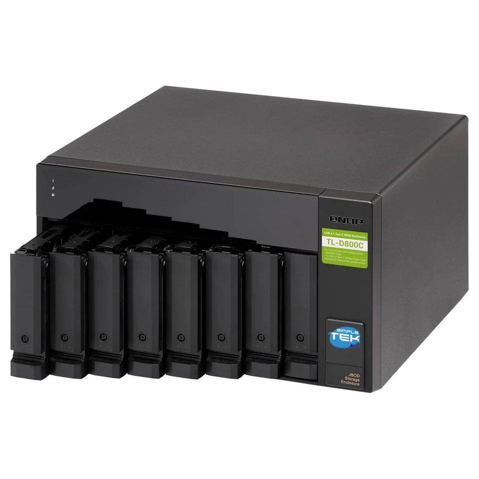 QNAP TL-D800C 8-BAY USB-C NAS 8 SLOT 3.5/2.5" | SSD 16TB (8x2TB) Installed - Image 4 of 4