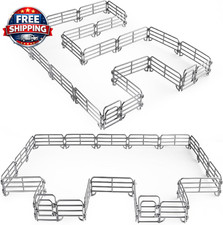 Farm Animal Fence Playset with Corral Panels Gates - 20 Pcs Plastic Horse Fenc