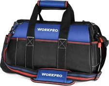 16-Inch Wide Mouth Tool Bag, Heavy Duty Cloth Tool Storage Bag with Water Proof 