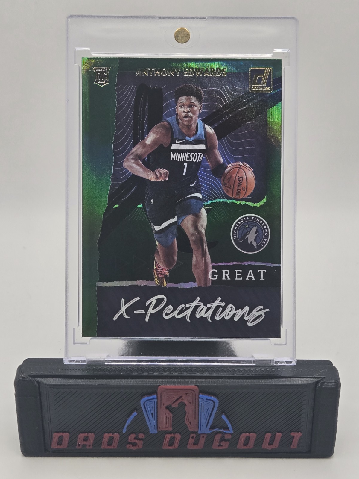 2020-21 Donruss Anthony Edwards Great X-Pectations Green Flood Holo #1 Rookie 🔥