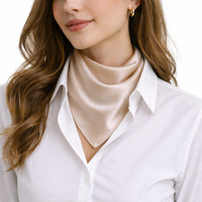 100 Mulberry Silk Square Scarf, Lightweight Accent Scarf for Neck or Hair