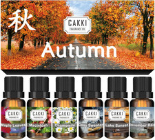 Autumn Essential Oils for Diffusers for Home, CAKKI Fragrance Oils Set, 6 Fall S