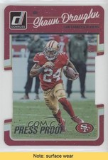 2016 Donruss Press Proof Silver Die-Cut 66/75 Shaun Draughn #258 READ r0m