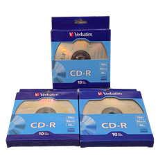 Verbatim CD-R 700MB 52x 80 min Recordable Discs - 30 Pack 3 x 10-Packs 