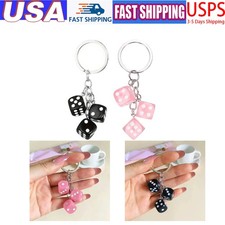 For Gamers Cars Unisex Lucky Dice Keychain With 3 Dice Fun Novelty Charms