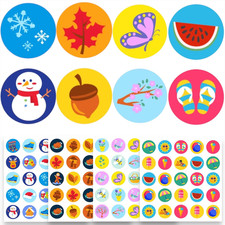 500PCS Seasons Stickers for Kids, Year round Classroom Crafts  Activities