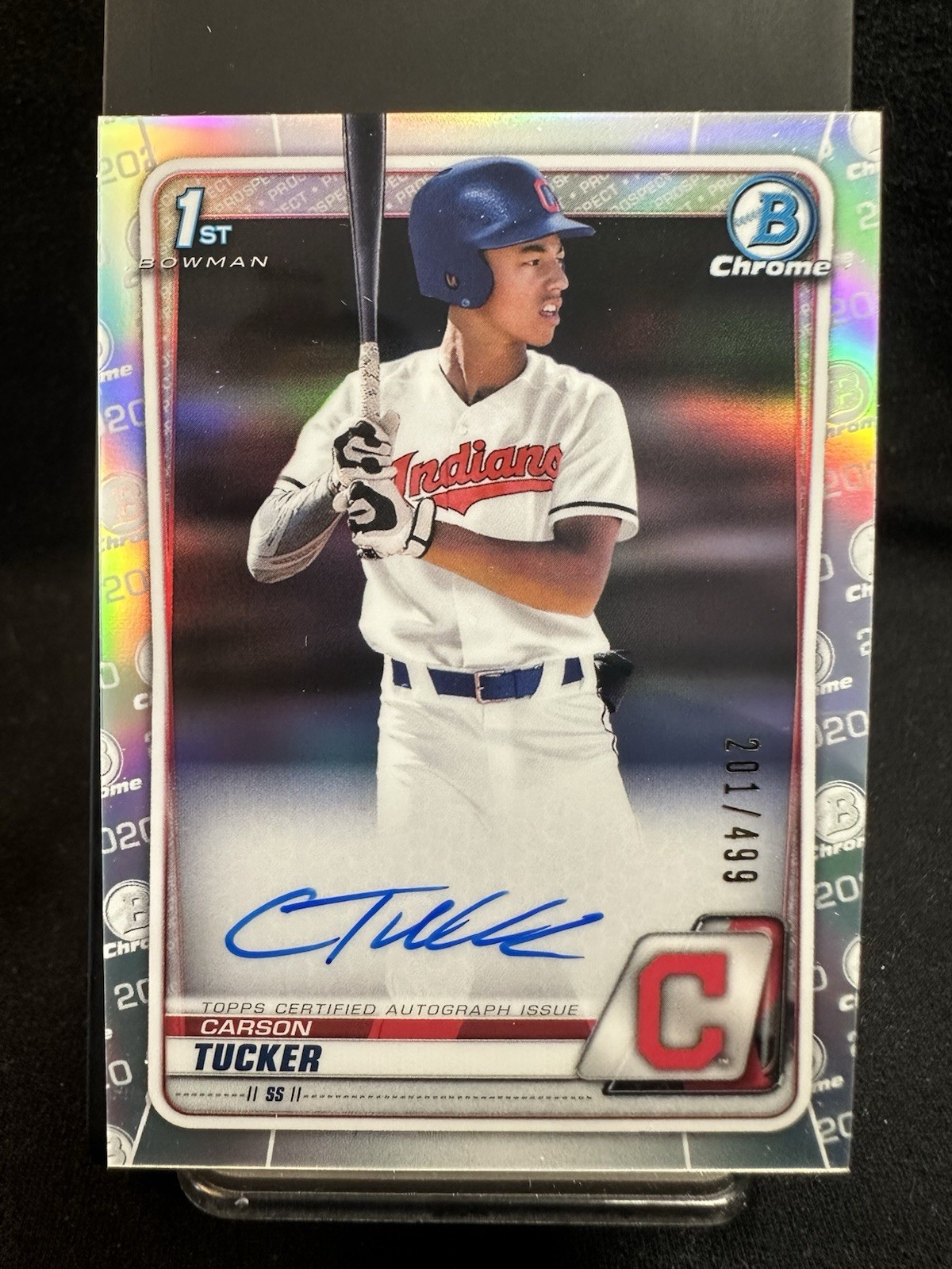 2020 Bowman Chrome Draft Carson Tucker 1st Bowman Refractor Auto /499