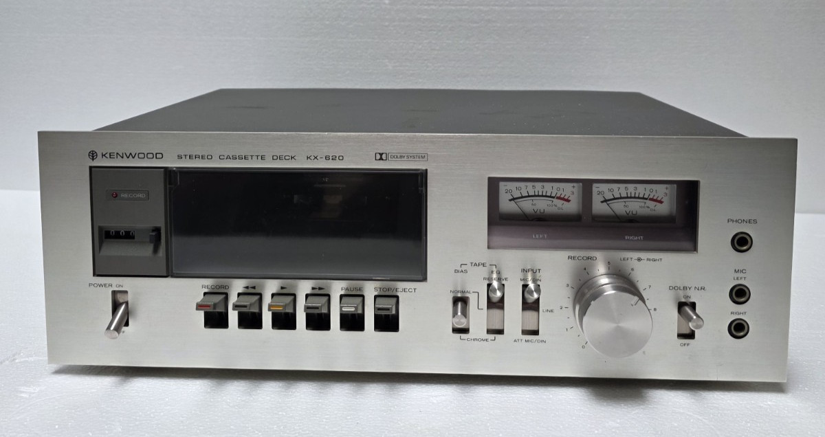 Kenwood KX-620 Vintage Stereo Cassette Deck PARTS or REPAIR!