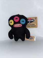 Rare Catch Me Fuggler Black Annoyed Alien Blue Button Keyring New With Tags