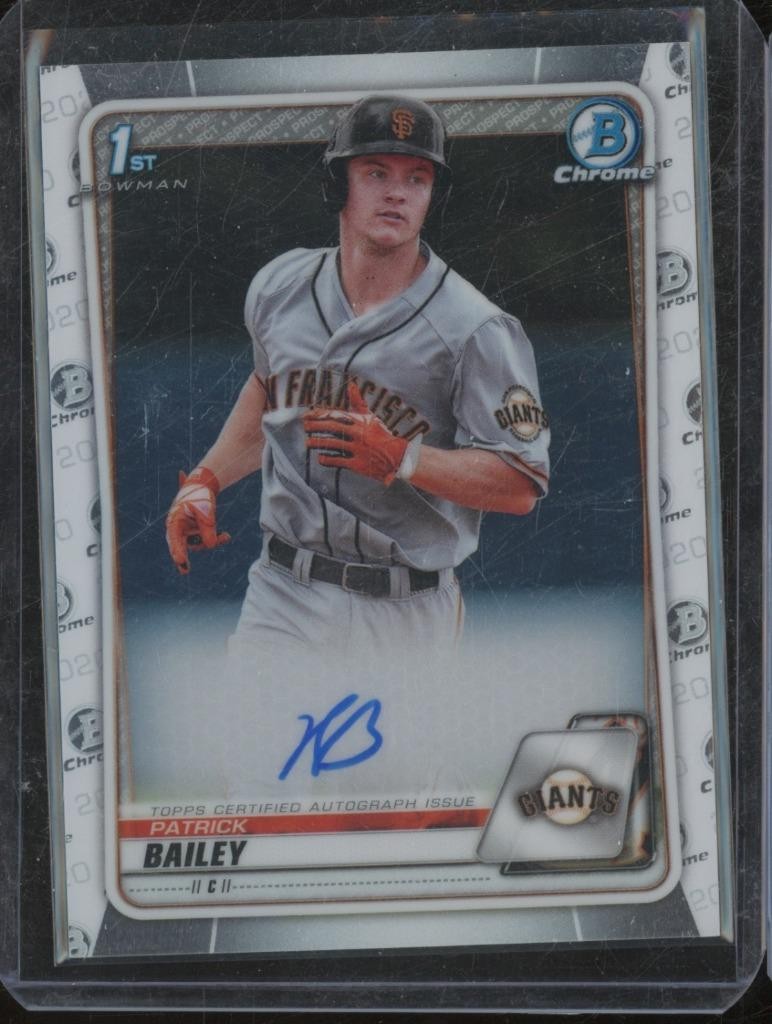 2020 Bowman Draft Chrome PATRICK BAILEY 1st Prospect Auto Giants JA541
