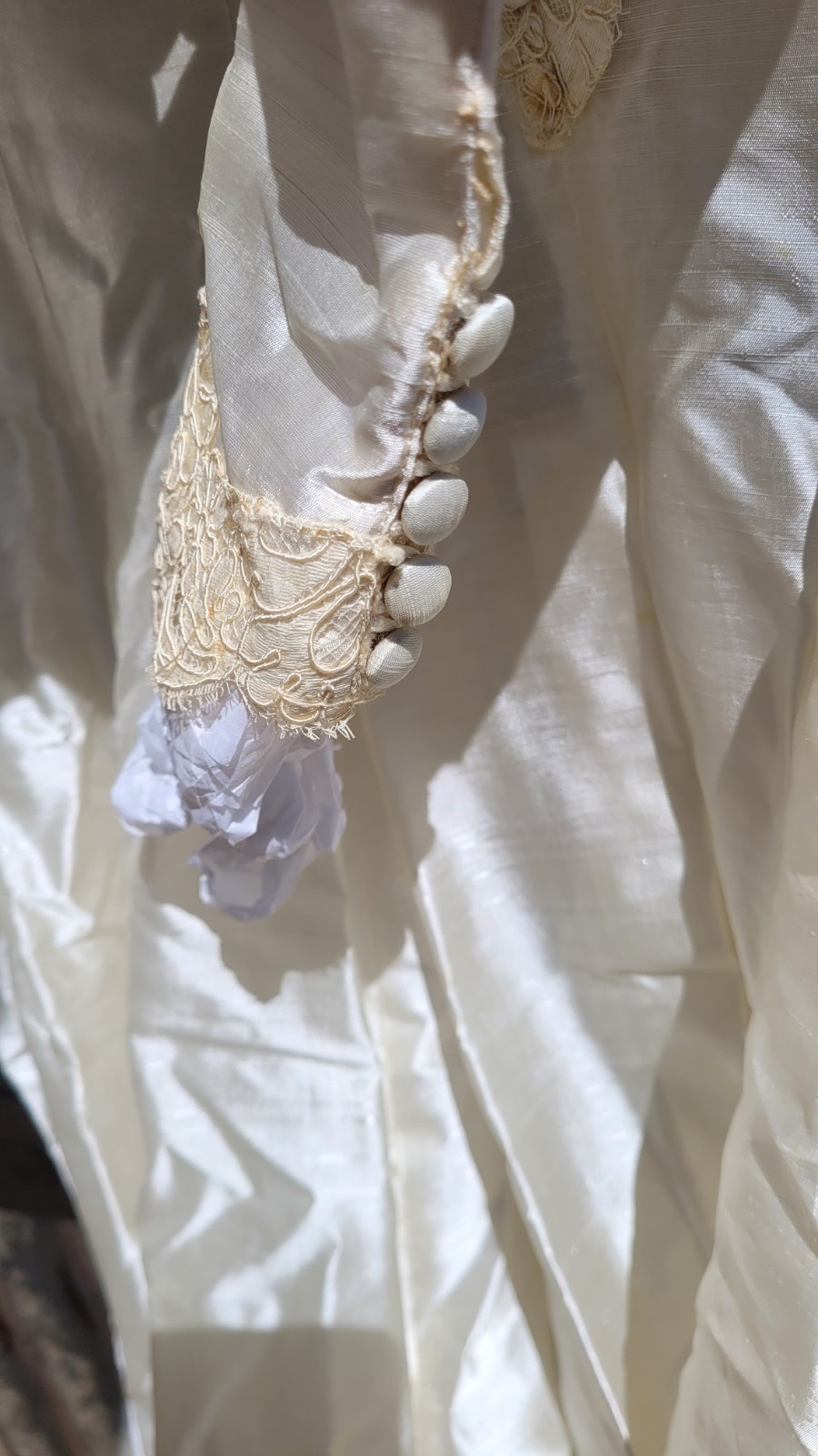 Vintage Antique Wedding Dress Gown Lace - image 6