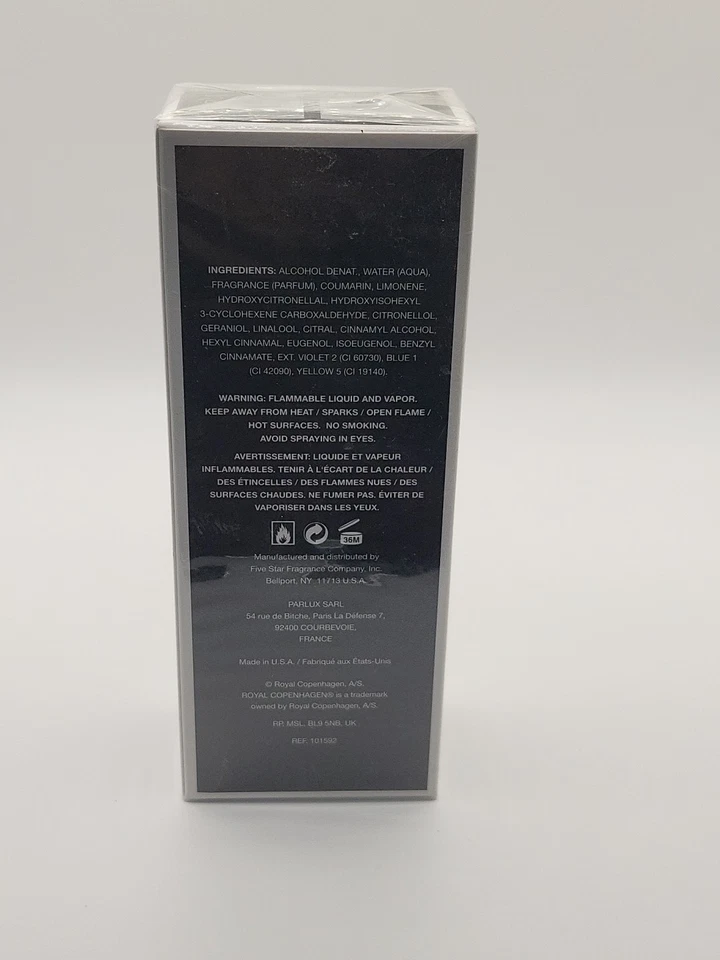 Royal Copenhagen 3,4 OZ Eau de Cologne Spray Sellado Foto 4 de 4