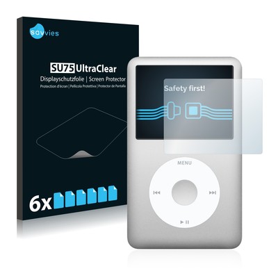 6x Folie für Apple iPod classic 120 GB (7. Gen.) Schutzfolie Displayschutz 