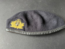 Military Royal Navy Officers Beret with Queen Elizabeth 2 Crown Badge