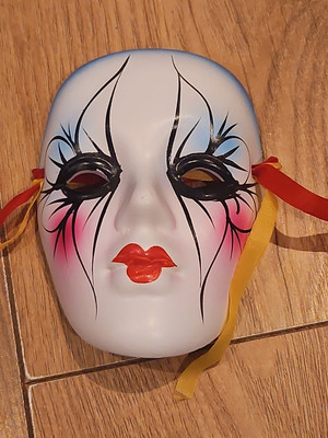 Salco feine Keramik 4'' venezianische Maskerade Karneval Maske Dekor dekorativ 6 GC