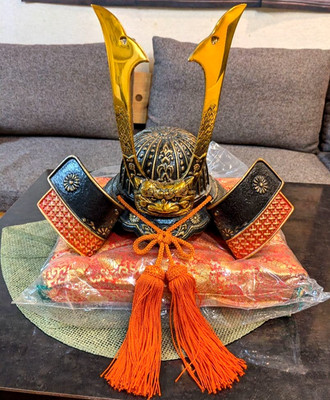 Takaoka Copper Samurai Kabuto Helmet Bronze Cast Lucky Decor New